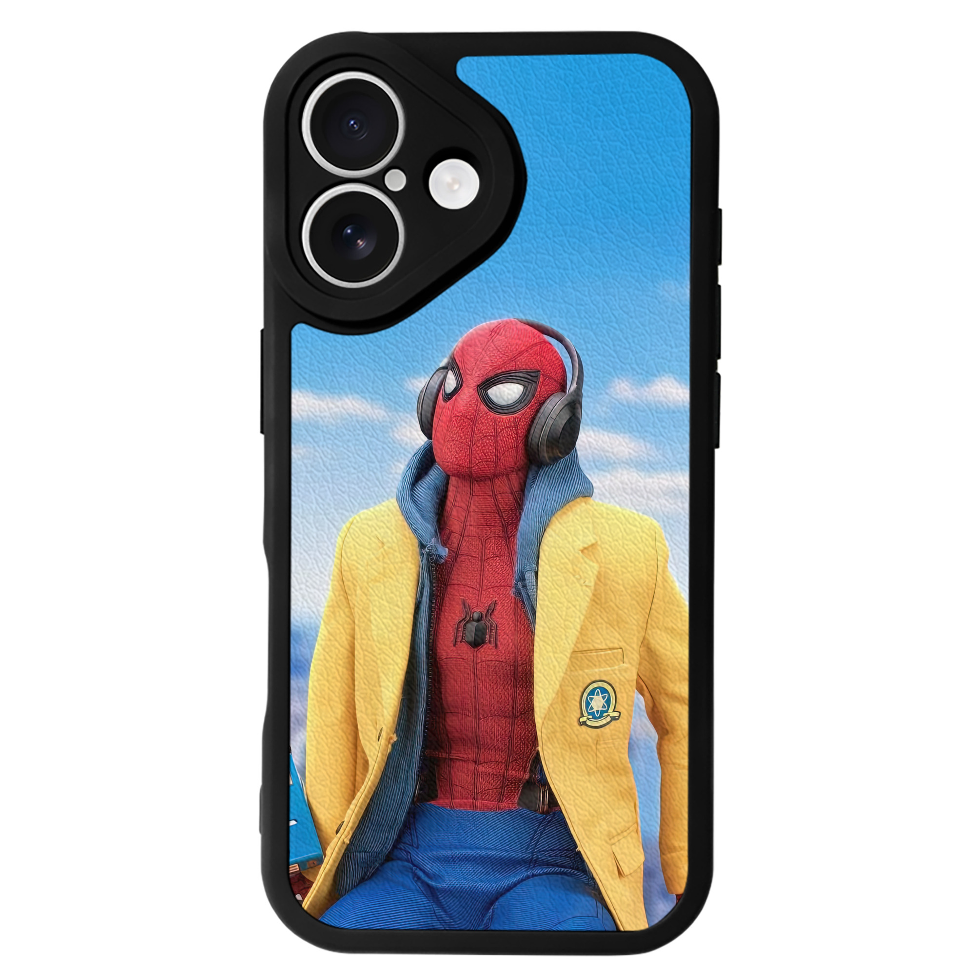 Spider Man スパイダーマン 【iPhone 16シリーズ対応】シリコンスマホケース（レザー調） 材質：シリコン